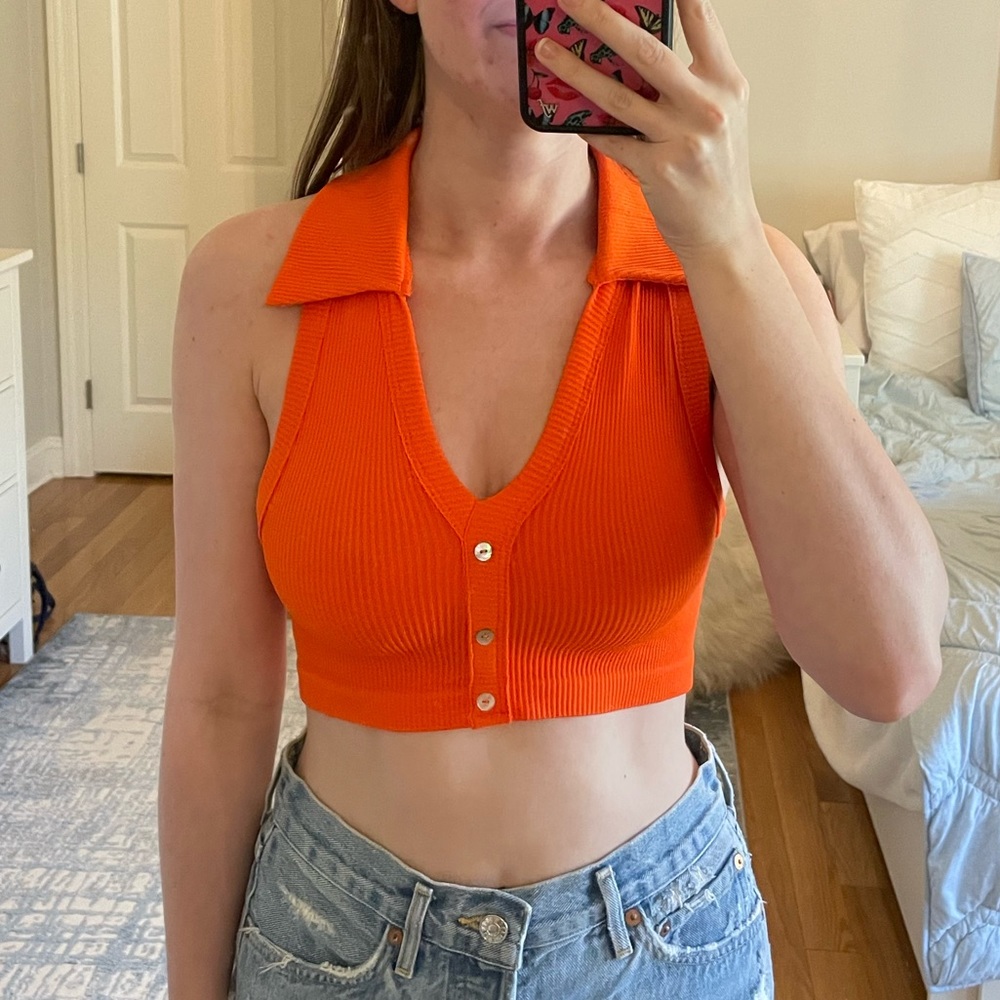 Urban outfitters out from under orange tank top